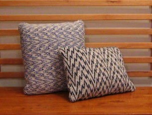 8 harness twill variation pillows